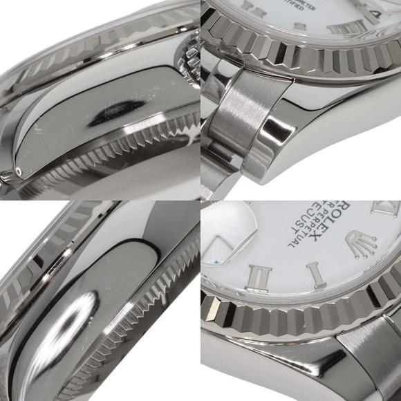Rolex 179174 Datejust White Roman Watch Stainless Steel/SS/K18WG Ladies ROLEX - Picture 8 of 11